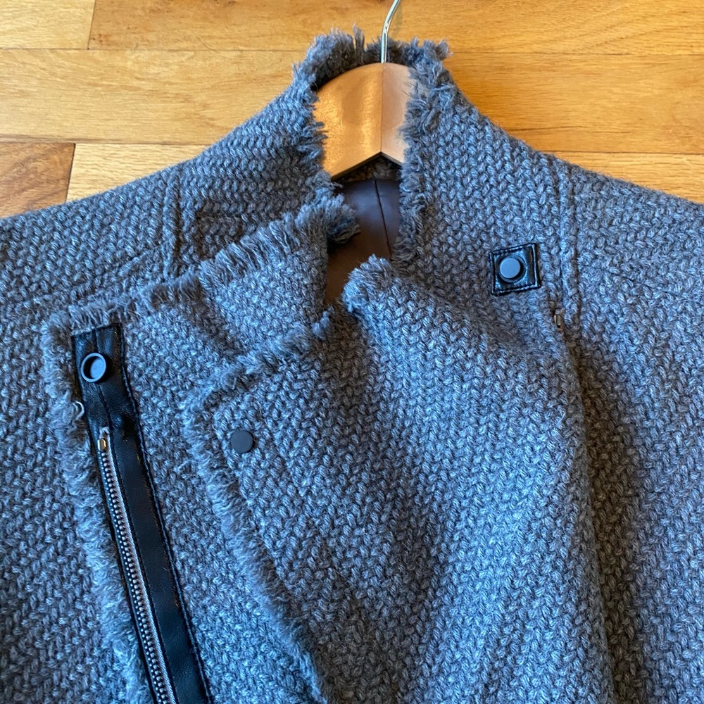 Vince Leather & Wool Jacket - Picture 4 of 6